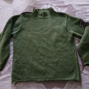 #061 Jean X-Perience Green Turtle Neck Sweater Made In Italy Size Large